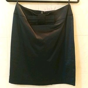 Beautiful dark navy satin mini skirt
